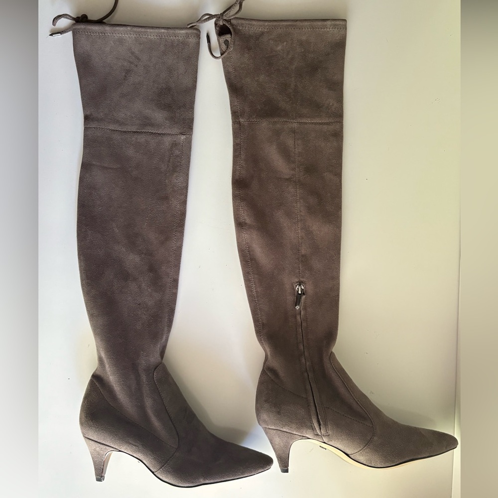 Sam Edleman Kristie Over The Knee Pointed Toe
Kitten Heel Taupe Women's Size 6.5